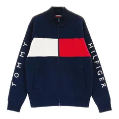 サイズ：M TOMMY HILFIGER GOLF トミー ヒルフィガーゴルフ  裏地付き 長袖ニットジャケット  ネイビー系 [240101388250] ゴルフウェア レディース ストスト