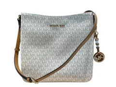 MICHAEL KORS (マイケルコース)  JET SET TRAVEL LG MESSENGER ショルダーバッグ 30H6GTVM3V アイボリー ブラウン レディース/043