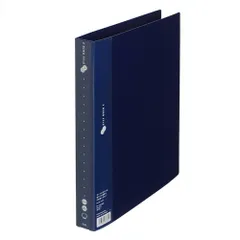 （まとめ買い）プラス 2リングファイル スーパーエコノミー A4縦ワイド 背幅35mm ネイビー FC-101RW NV 【5冊セット】