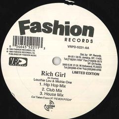 米12” Louchie Lou & Michie One Rich Girl VPRD5221 VP Records, Fashion  /00250