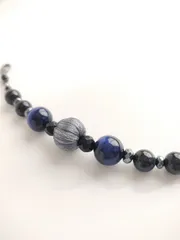 天然石 マグネット式羽織紐 #06 / 着物小物 / ブルー