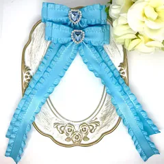 売り切りセール♡リボン♡ヘアクリップ♡量産型♡地雷系♡水色3-1