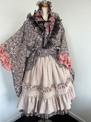 着物リメイク　和ロリ　ドレス　浅紅　45