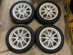 【2506006】AL 16インチ 6.5J +50 PCD100 4H + DUNLOP LE MANS V 185/55R16 2019年 7.5mm フィット シャトル グレイス 等