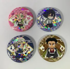 【まとめ売り】 鬼滅の刃 宇髄天元 伊黒小芭内 甘露寺蜜璃 悲鳴嶼行冥 缶バッジ えふぉるめ ４種 セット