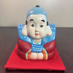 福助　置物　縁起物　陶器　　骨董品　アンティーク　レトロ　よーいドン　隣の人間国宝　人形　商売繁盛　風水　福助人形　伝統工芸品　アンティーク　工芸品