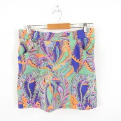 ポロゴルフ ラルフローレン POLO GOLF RALPH LAUREN ミニスカート 総柄 紫 ピンク 緑 M *A19