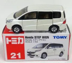 【中古】トミカ 1/64 Honda ステップワゴン(ホワイト/赤箱) 「トミカ No.21」