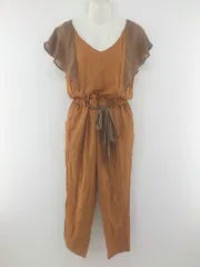 ◇ candela フレンチスリーブ オールインワン サイズ38 キャメル レディース P  【1210190008734】