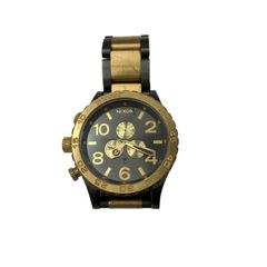 ニクソン 腕時計 51-30 CHRONO GUNMETAL GOLD