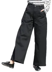 【数量限定】[キャプテン・ケイ] コットン ツイル ベイカーパンツ 裾幅広 ワイドパンツ 3カラー M～4L レディース