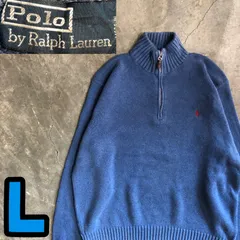T6459 POLO by Ralph Lauren ハーフジップ　ニット　古着
