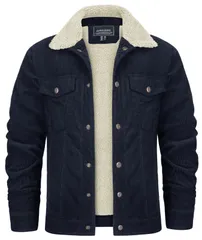 アウター 防寒 裏ボア 防風 暖かい コーデュロイ メンズ カーゴジャケット アメカジ ジャケット ジャンパー 厚手 折襟 [KEFITEVD] カジュアル 作業