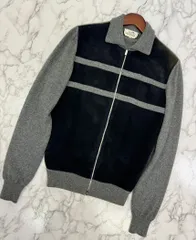 極美品 HERMES エルメス スウェード レザー×ニット 異素材切り替え ジップアップ カーディガン カシミヤ×やぎ革 XS グレー PAWNSHOPRiZ  パウンショップリズのサムネイル