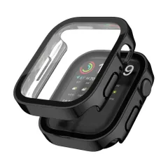 新品 アップルウォッチ用ガラス一体型ケース マットブラック IPX4 フルカバーケース Applewatch SE2/8/7/6/5/4/SE 40㎜対応 強化ガラス ケース 一体型 液晶全面保護 for Apple Watch 40mm（簡易包装）