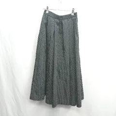 ◇ ⊂ IENA イエナ ドット 水玉 ロング フレア スカート サイズ34 ブラック レディース E  【1411280031773】