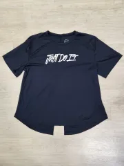 NIKE(ナイキ) レディース ドライフィット ジャストドゥイット 半袖 Tシャツ ブラック