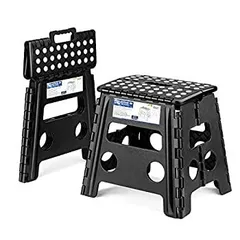 Acko折りたたみステップスツール - キッズ＆大人のための13インチ高さプレミアムヘビーデューティーFoldableスツール、キッチンガーデンバスルー