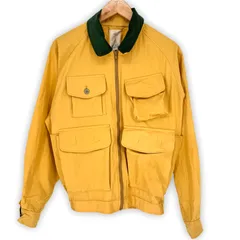 希少 美品 80s 初期タグ vintage FoxFire フォックスファイヤー メンズ ナイロンジャケット M イエロー ヴィンテージ 黄 アウトドア 古着 綿 ナイロン フィッシング