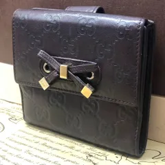 未使用　GUCCI グッチ　シマ　レザー二つ折り折り財布　濃茶　箱付き グッチシマ メンズ二つ折り財布 | 通販・人気ランキング - 価格.com
