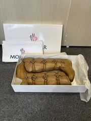【新品】モンクレール　MONCLER ラバーロングブーツ 厚底ブーツ 美品】MONCLER モンクレール ダウン ロングブーツ 厚底 - メルカリ