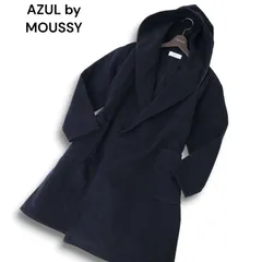 新品 未使用★ AZUL by MOUSSY アズール マウジー 秋冬 TR HOODIE COAT フーディー コート 羽織り Sz.S レディース ネイビー