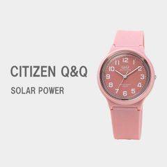 【GW中のご注文は5/7からのご対応になります。】レディース 腕時計 時計 ソーラー ウオッチ e04a-005vk 安い ピンク 電池交換不要 水にも安心 10気圧 防水 シチズン Q＆Q