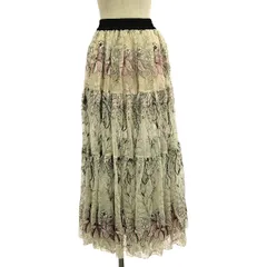 DOUBLE STANDARD CLOTHING / ダブルスタンダードクロージング | チュール 刺しゅう マキシスカート | 36 | アイボリー系 | レディース