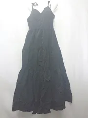 ◇ ⊂ EVRIS エヴリス カップ付き ティアード ロング丈 キャミ ワンピース サイズF ブラック系 レディース E  【1507160001940】のサムネイル