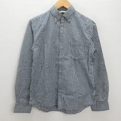 D■ジャーナルスタンダード/JOURNAL チェック柄 長袖シャツ【M】白黒/MENS/211【中古】