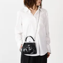 Vivienne Westwood ヴィヴィアン ウエストウッド ハンドバッグ ショルダーバッグ 鞄 CROCODILE GRANNY 口金ミニショルダーバッグ 4B010006W L0039 レディース ブラック コンパクト がま口 オケージョン