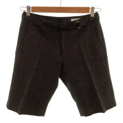 グリーンレーベルリラクシング ユナイテッドアローズ green label relaxing パンツ ハーフパンツ ショートパンツ ラメ ウール混 グレンチェック ブラウン 茶 グレー ブラック 黒 40