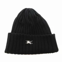 Burberry Golf カシミヤ100％ ニット帽 ビーニー ブラック 黒 バーバリー ロンドン ニット帽 ニットキャップ ビーニー