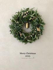 Merry Christmas 2023 静かな森のクリスマスリース　30cm
