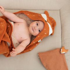 きつね フード付きタオル アニマル trixie baby トリクシーベビー Hooded Towel Mr. Fox バスタオル おくるみ オレンジ