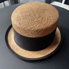 カワムラ帽子店 瑠璃 麦わら帽子 紅茶染め M57.5 - メルカリ