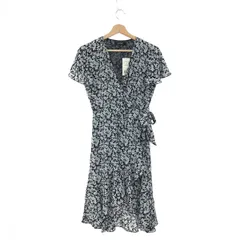 未使用品 LAUREN RALPH LAUREN ローレンラルフローレン  カシュクールワンピース サイズ:00  ブラック  レディース 花柄　241011006980