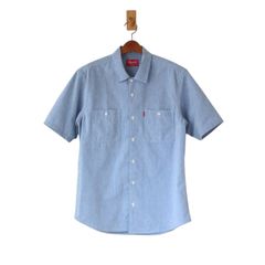 supreme 09ss 半袖 シャンブレーシャツ ブルー M （w-1520606）