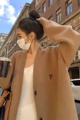 秋冬服 カーディガン ニット オーバーサイズ 人気 韓国 レディースファッション