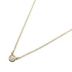 ティファニー TIFFANY＆CO ネックレス バイザヤード ネックレス 首回り41cm K18PG（ピンクゴールド） ダイヤモンド バイザヤード ネックレス レディース Used A