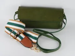 【USED/B】CLEDRANクレドラン■お財布ショルダーバッグ■グリーン