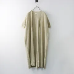 evam eva - evam eva アルパカ ウール アゼ ロングベスト　チュニック丈　ベージュ evam eva アルパカ ウール アゼ ロングベストチュニック丈ベージュ