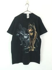 95年コピーライト】GARDNER 狼 ウルフ ヴィンテージTシャツ 黒 XL 