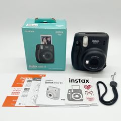 ■元箱付きのほぼ新品 FUJIFILM フジフイルム インスタントカメラ instax mini 11 「チェキ」チャコールグレー