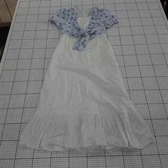 ◇ ⊂ epine エピヌ 花柄 フリル 半袖 ロング丈 ワンピース 表記なし ホワイト系 マルチ レディース E  【1509180007308】