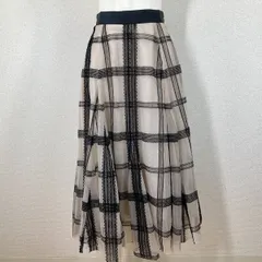 美品【スナイデル】スカート　snaidel　モカ　ベージュ　チュール エンブロイダリースカート 刺繍 レース ロング フロッキー Y2K