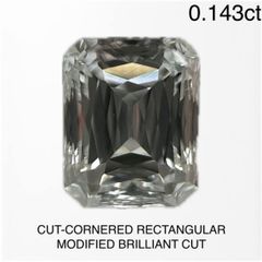 【新品】CUT-CORNERED RECTANGULAR MODIFIED BRILLIANT CUT ダイヤモンドルース