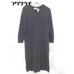 ◇ SENSE OF PLACE by URBAN RESEARCH 長袖 ロング ニット ワンピース FREE ブラック レディース 【中古】 【1103160006734】