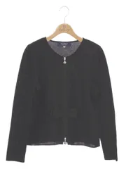 エムズグレイシー Ribbon Zip Cardigan 818523 カーディガン 40 ブラック リボン ジップ IT7QA9MD3AOR エムズグレイシー Ribbon Zip Cardigan 818523 カーディガン 40