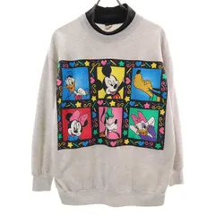 MICKEY UNLIMITED ミッキーアンリミテッド 90s USA製 オールド ミッキーフレンズ 長袖 スウェット トレーナー グレー DISNEY ディズニー メンズ 古着